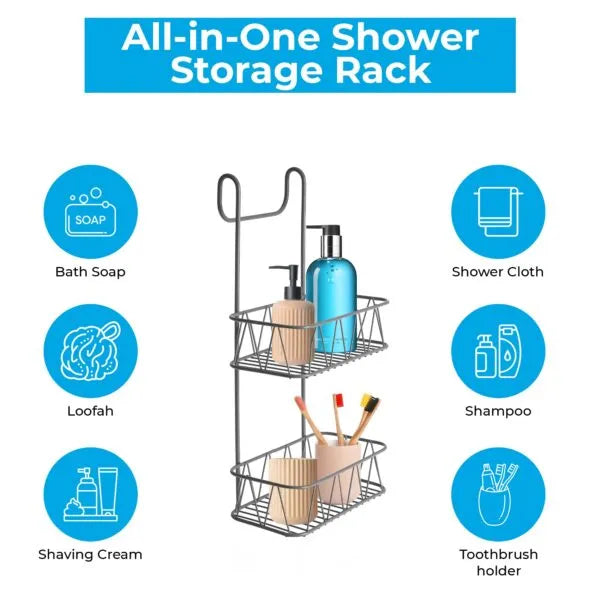 2-Tier Hanging Storage Organizer For Bathroom/Kitchen & Home