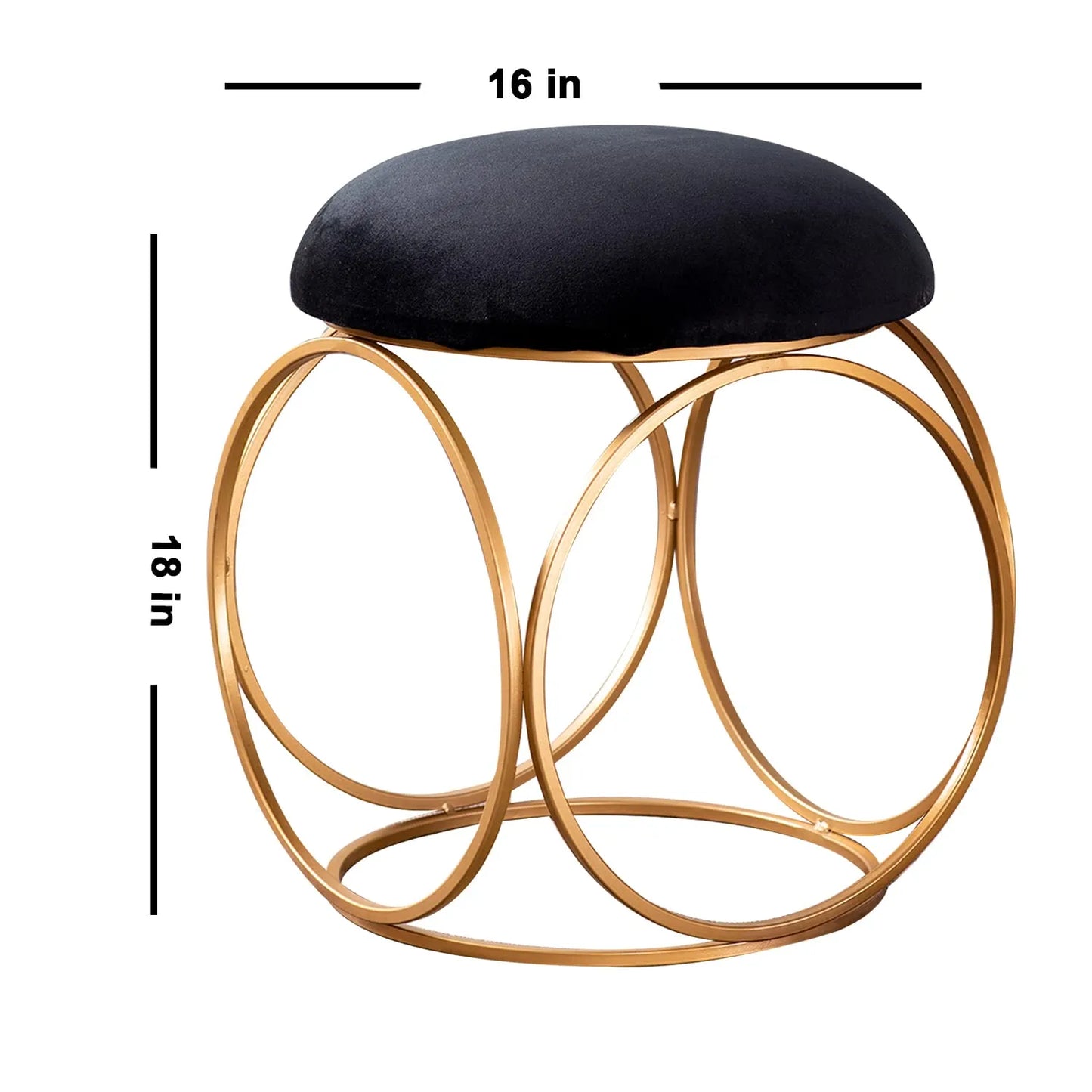 Metal Ottoman Style Stool.